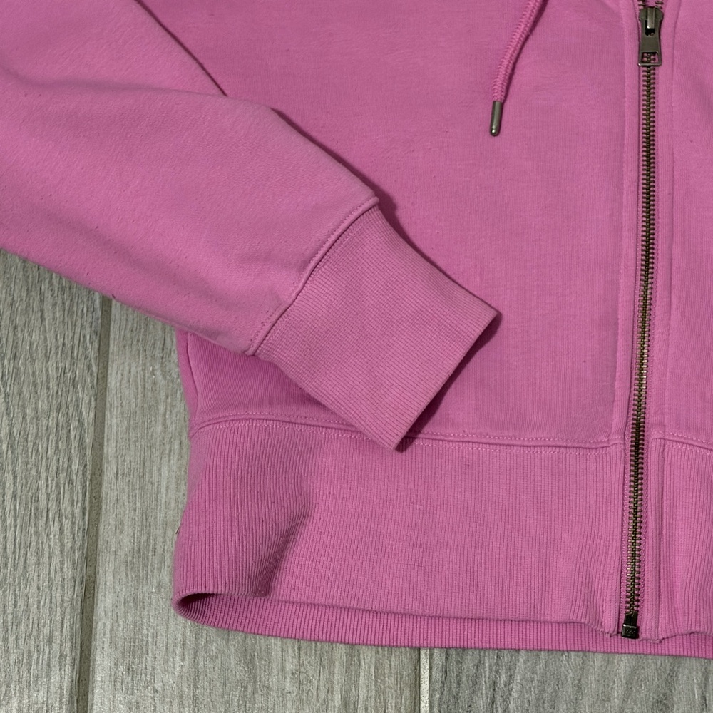LIKE NEW! Women's Universal Thread Pink 3/4 Crop Zip Hoodie - XS - Picture 3 of 5